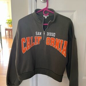 San Diego California Olive Green Sweatshirt